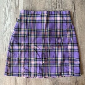 Plaid Purple Women's Skirt